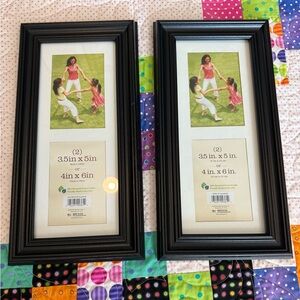 Black Double Picture Frame Set of 2